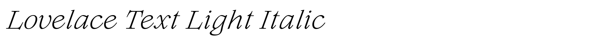 Lovelace Text Light Italic image